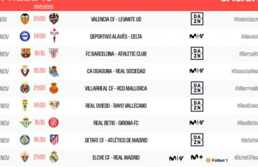 Horarios de la jornada 13 de LaLiga EA Sports: Barça y Athletic, el sábado 22 de noviembre a las 16:15 horas