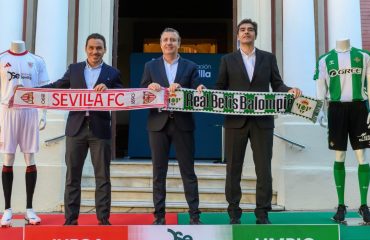 Sevilla y Betis ponen en valor su deportividad y convivencia en un encuentro en la Diputación