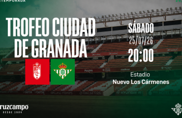 El Betis confirma su tercer amistoso de pretemporada, frente al Granada